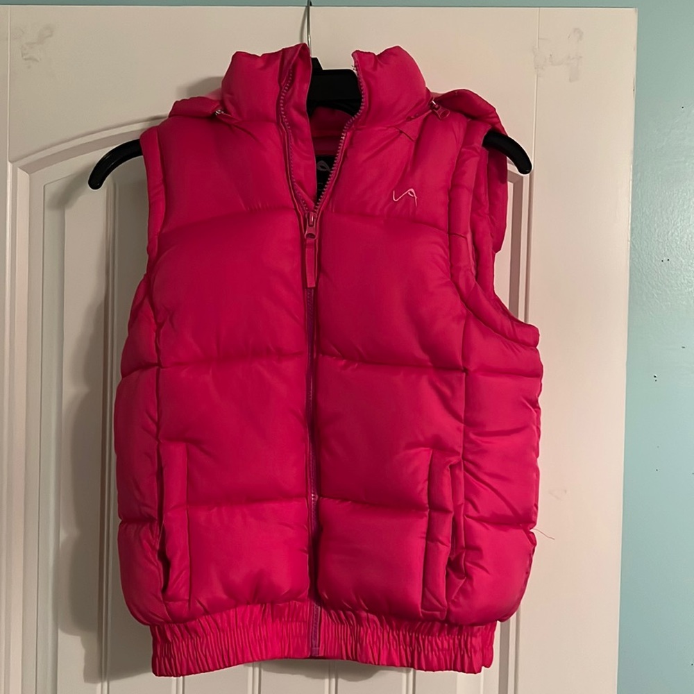 Girl’s Hot Pink Puffer Jacket- Size 10/12